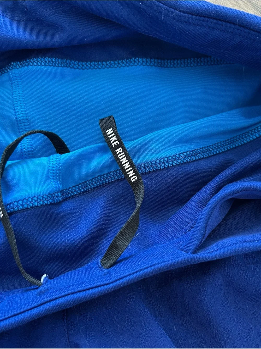 Nike Two-Tone Blue Racerback Tank with Layered Athletic Shorts